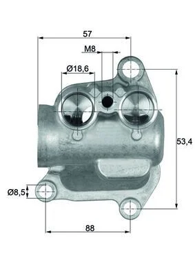 Termostat, hlajenje olja MAHLE TO12100