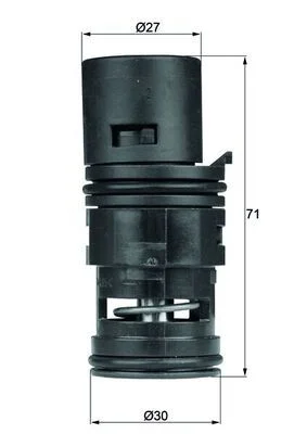 Termostat, hlajenje olja MAHLE TO780
