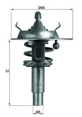 Thermostat, coolant MAHLE TX 106 90 D