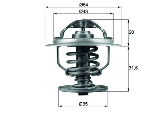 Thermostat, coolant MAHLE TX 109 87 D