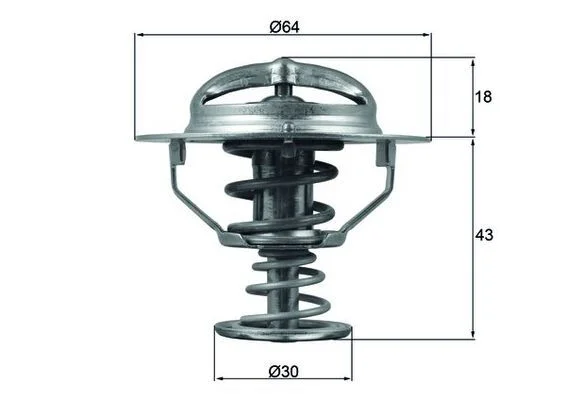 Thermostat, coolant MAHLE TX 114 82 D