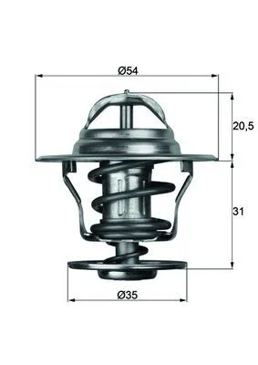 Thermostat, coolant MAHLE TX 13 92 D