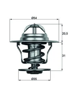 Thermostat, coolant MAHLE TX 15 84 D