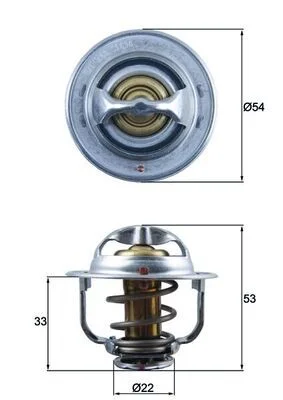 Thermostat, coolant MAHLE TX 179 89 D