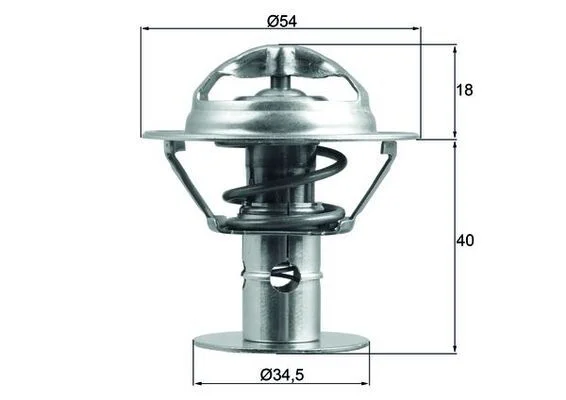 Thermostat, coolant MAHLE TX 180 86 D