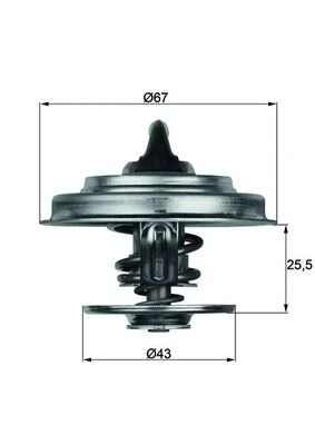 Thermostat, coolant MAHLE TX 18 83 D