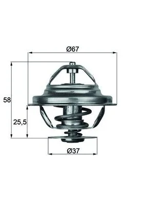 Thermostat, coolant MAHLE TX 20 80 D