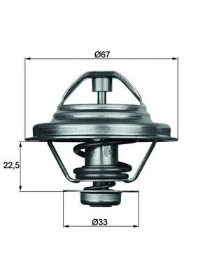 Thermostat, coolant MAHLE TX 24 87 D