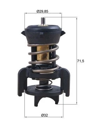 Thermostat, coolant MAHLE TX 251 94 D