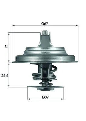 Thermostat, coolant MAHLE TX2587D