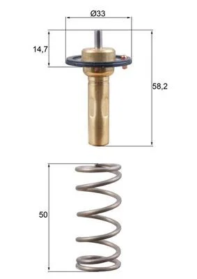 Thermostat, coolant MAHLE TX 265 89 D