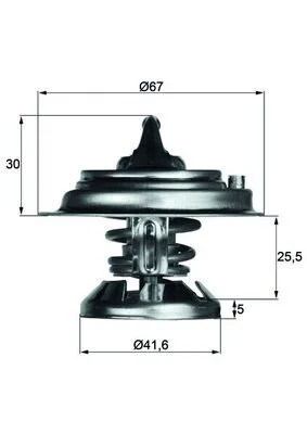 Thermostat, coolant MAHLE TX 29 80 D