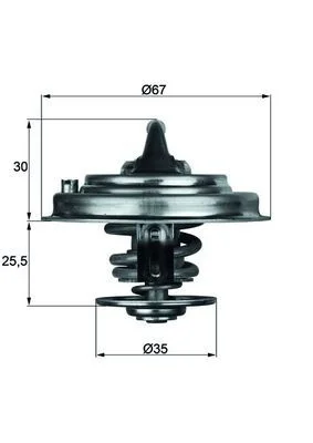 Thermostat, coolant MAHLE TX 30 87 D