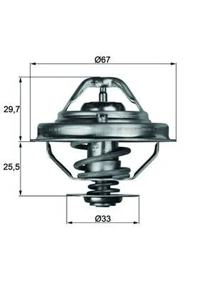 Thermostat, coolant MAHLE TX 38 80 D