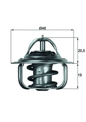 Thermostat, coolant MAHLE TX 5 88 D