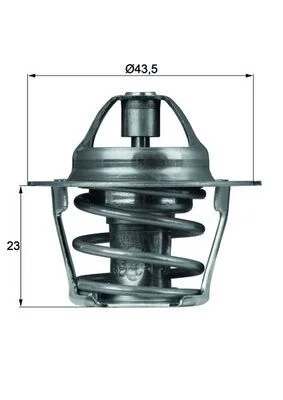 Thermostat, coolant MAHLE TX 61 83