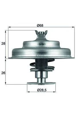 Thermostat, coolant MAHLE TX 75 80 D