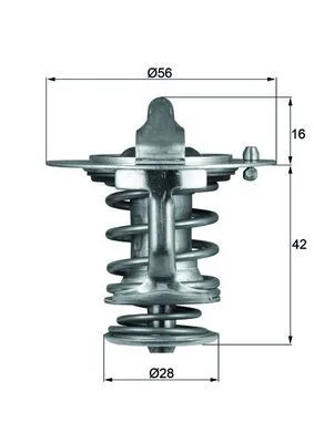 Thermostat, coolant MAHLE TX 83 76 D
