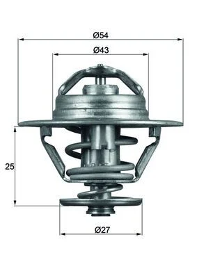Thermostat, coolant MAHLE TX 93 83 D