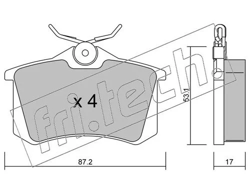 Brake Pad Set, disc brake fri.tech. 102.1