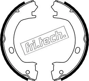 Komplet zavornih čeljusti, parkirna zavora fri.tech. 1023.006