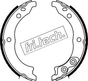 Komplet zavornih čeljusti, parkirna zavora fri.tech. 1034.113