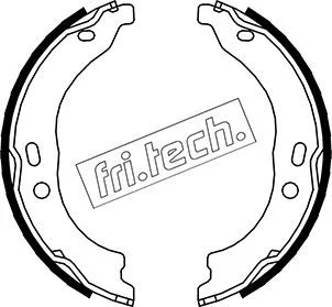 Komplet zavornih čeljusti, parkirna zavora fri.tech. 1034.118