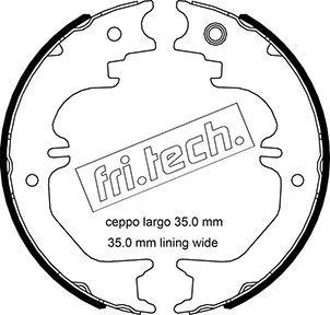 Komplet zavornih čeljusti, parkirna zavora fri.tech. 1115.329