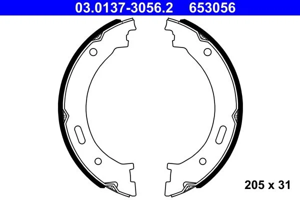 Brake Shoe Set, parking brake ATE 03.0137-3056.2