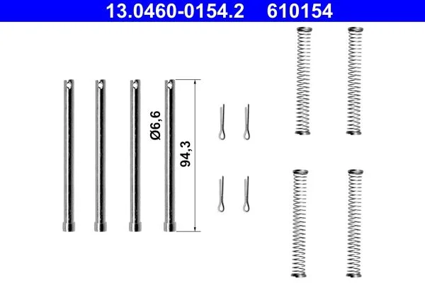 Accessory Kit, disc brake pad ATE 13.0460-0154.2