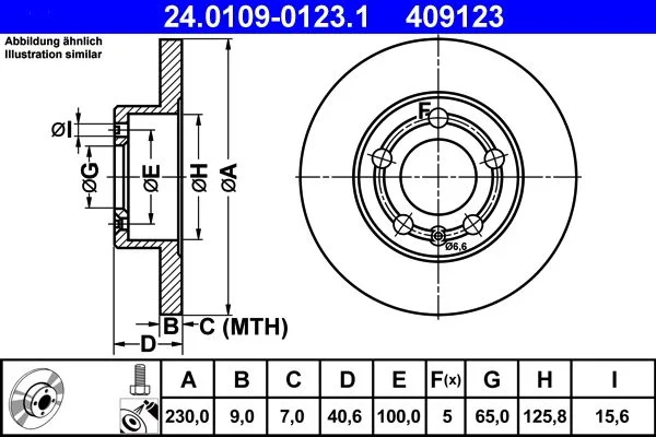 Zavorni disk ATE 24.0109-0123.1