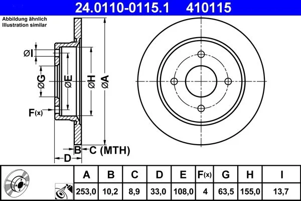 Zavorni disk ATE 24.0110-0115.1
