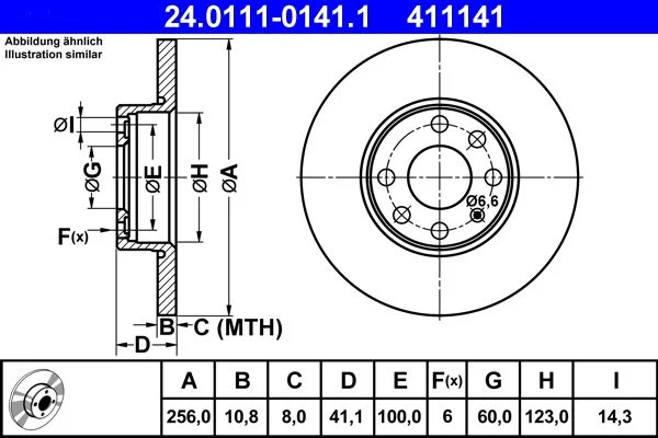 Zavorni disk ATE 24.0111-0141.1