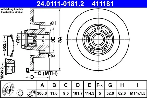 Zavorni disk ATE 24.0111-0181.2