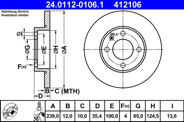 Zavorni disk ATE 24.0112-0106.1