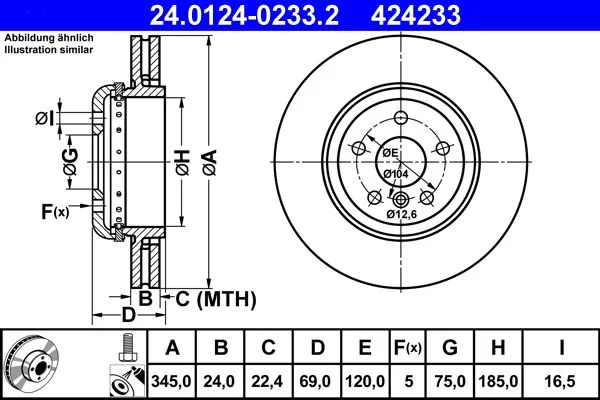 Zavorni disk ATE 24.0124-0233.2