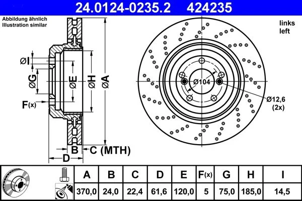 Zavorni disk ATE 24.0124-0235.2