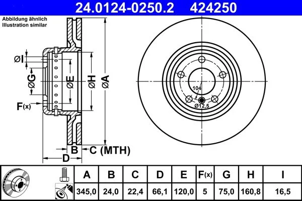 Zavorni disk ATE 24.0124-0250.2