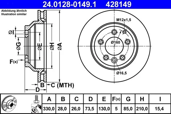 Zavorni disk ATE 24.0128-0149.1