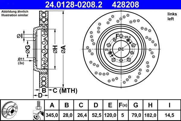 Zavorni disk ATE 24.0128-0208.2
