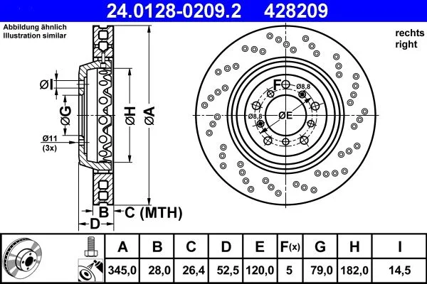 Zavorni disk ATE 24.0128-0209.2