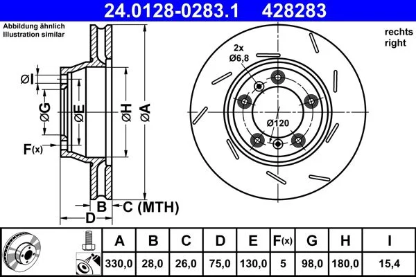 Zavorni disk ATE 24.0128-0283.1