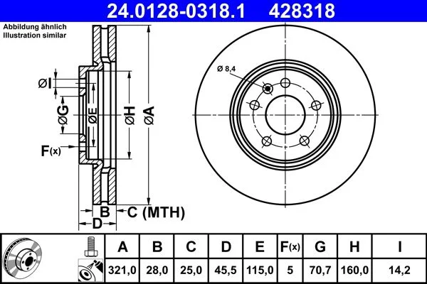Zavorni disk ATE 24.0128-0318.1