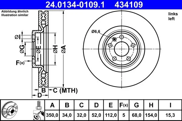 Zavorni disk ATE 24.0134-0109.1