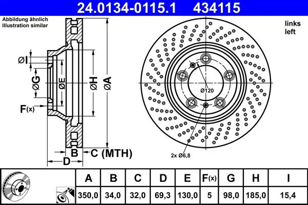 Zavorni disk ATE 24.0134-0115.1