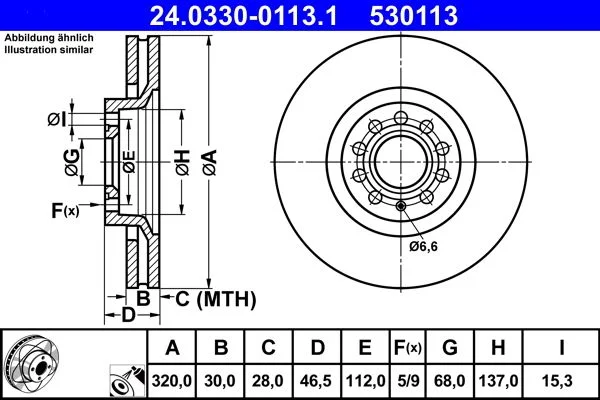 Zavorni disk ATE 24.0330-0113.1