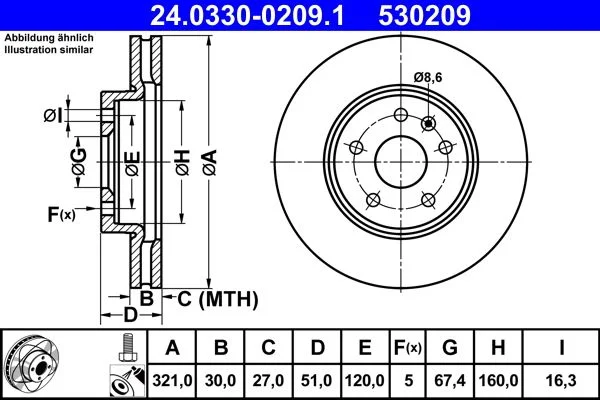 Zavorni disk ATE 24.0330-0209.1