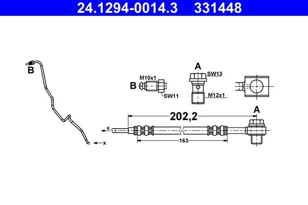 Brake Hose ATE 24.1294-0014.3