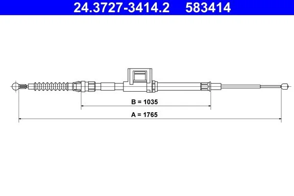 Poteg kabla, parkirna zavora ATE 24.3727-3414.2