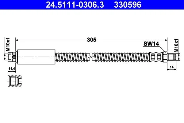 Brake Hose ATE 24.5111-0306.3